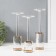 Summary metal, acrylic "rectangles" d = 6.5 cm, set 3 pcs h = 24 cm, 22.5 cm, 20.5 cm