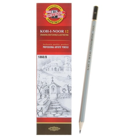 Chernographic pencil Koh-I-Noor 1860 b Gold Star, professional