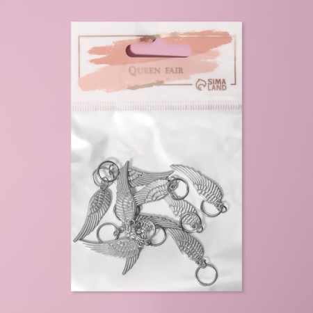 Hair piercing "Wings", 4.1 × 1 cm, 10 pcs, silver color-6