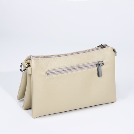 Cross-Bodi Bag on a zipper, beige color-1