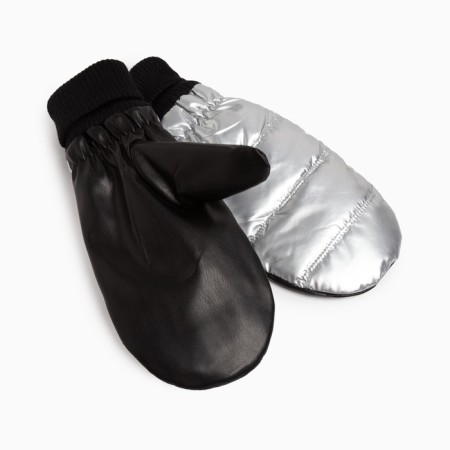 Women's mittens Minaku, rr 23 cm, col. Serebro/black-4