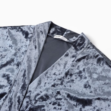 Women's costume (jacket and trousers) KAFTAN "velvet", 44-46, Gray,-6