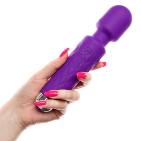 Massage vibrator, 20 frequencies, 16 modes, 20.4 × 4.2 cm, purple-9