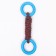 Cable toy with chewing elements "Lolly", up to 30 cm, up to 120 g, mix of flowers