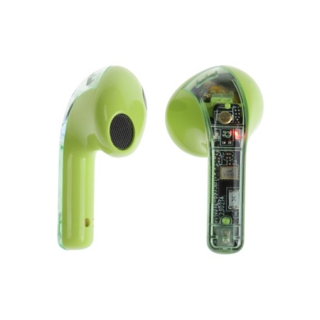 Wireless headphones R20, TWS, inserts, BT 5.3, 30/200 mAh, noise reduction, green-4