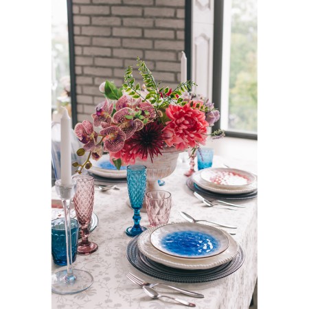 Porcelain shade “Cosmos”, d = 21.2 cm, blue color-6