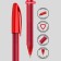 Ballic handle Erichkrause U-108 Original Stick 1.0, Ultra Glide Technology, Red
