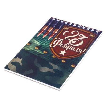 Notepad "from February 23", on the crest, A6, 40 sheets-3