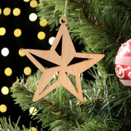 Toy on the tree "Star" 8x9 cm