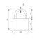 Hinged castle, type 10, 25x42 mm, 2 keys