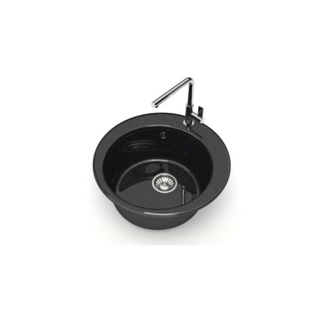 Glanz Kitchen Washing Cilest Victory L30g32, 475x475x180 mm, glossy, cut, anthracite