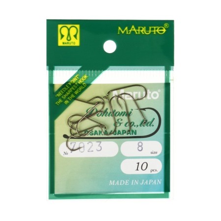 Mushin hooks Maruto 7023, color BR, No. 8, 10 pcs.