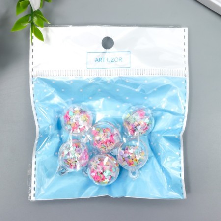 Suspension for creativity Plastic "Ball - Heart" 2.5x2 cm-2