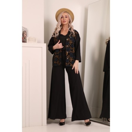 Female jacket, size 46, black color-3