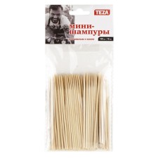 Bamboo mini-shamporas for barbecue and canapes, 10 cm, 100pcs