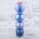 Christmas tree toys, New Year's balls, plastic, D-8 cm set, 4 pcs "Cabbage with stars" Blue