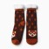 Women's socks with fur, brown color/dog, size 36-40