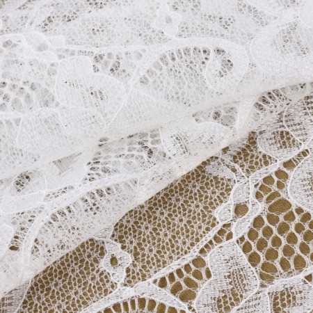 Lace elastic fabric, 220 mm × 2.7 ± 0.5 m, white color-1