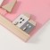 Decorative tree hooks "Houses and trees" pink 28x33.5 cm