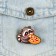 Wooden icon "Raccoon with pizza", 3.7 x 3 cm