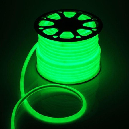 Flexible Neon Luazon Lighting 16 mm round, IP65, 50 m, SMD2835, 120 LED/m, 220 V, Green glow glow