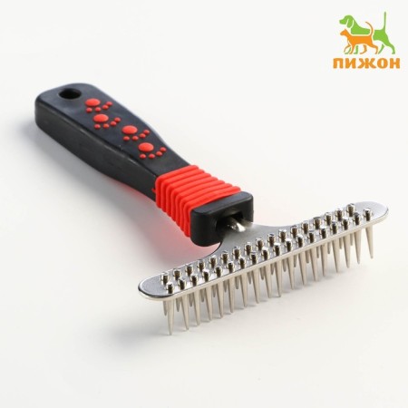 Comb-grade 2-ribs, 11 x 15.5 cm, black-red