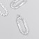 Decor for creativity metal, rhinestones "elongated oval" silver 3.1x1.2 cm