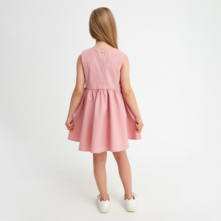 Children's dress with kaftan pockets, size 30 (98-104), powder-2
