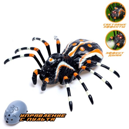 Radio -controlled “Tarantula” spider, smoke effect, light effects, works from the battery