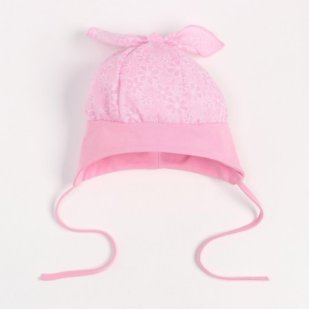 Children's hat, pink color, size 44-46