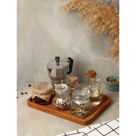 Dish - tray for serving and feeding ADELICA "Arno", 25 × 18 × 1.7 cm, oak