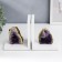 Book holders marble, quartz "Amethyst block" set 2 pcs 15x10x13 cm