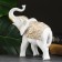 Figure "Elephant" White/gold, 20x8x19cm
