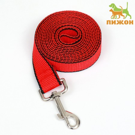Leash 2 m x 2.5 cm, red-black