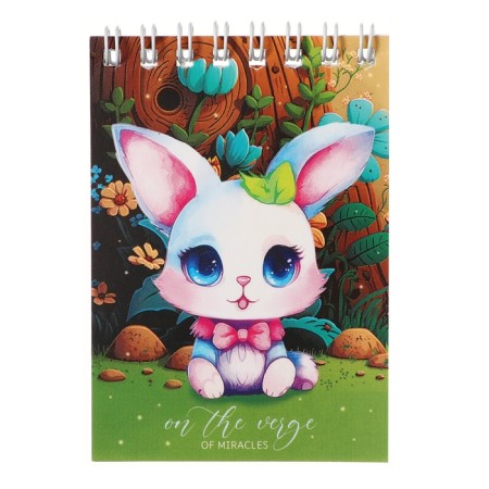 Notepad A7, 40 sheets in a cage on the crest "Lovely Animals", Cover Cover Cardboard, Mix-1