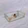 Great organizer for storage, glass, with a mirror bottom, 1 section, 29 × 17.5 × 6 cm, the color is transparent/copper
