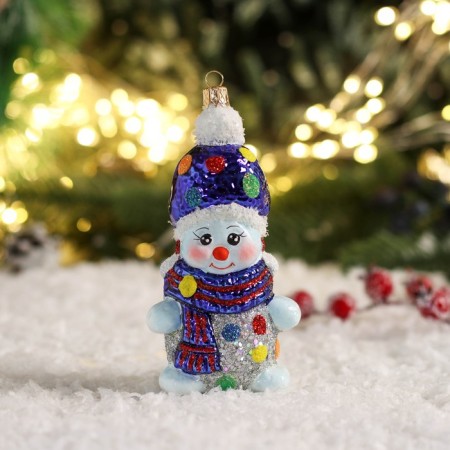 Formal toy "Snowman in a mere hat" 12.5 cm-2