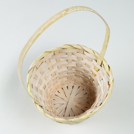 A set of wicker baskets, D16x10/31 cm, d19x11x33 cm, d21x12x35 cm, 3 pcs, yellow, bamboo-3