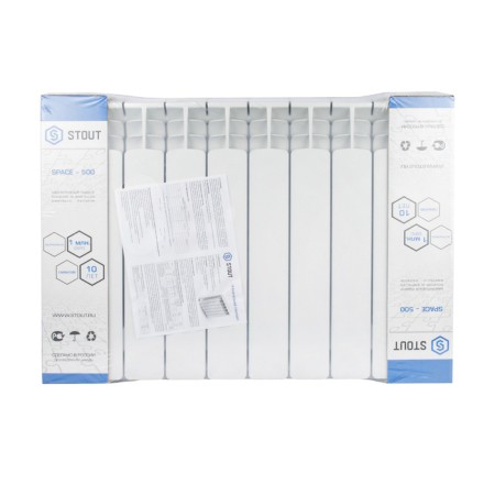 Bimetallic radiator Stout Space 500, 500 x 90 mm, 10 sections-10