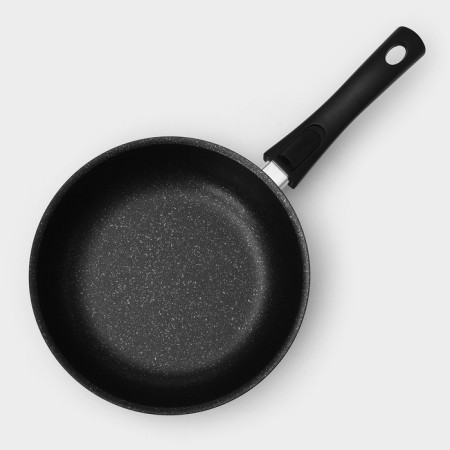 A set of kitchen utensils “Marble No. 3”, 6 objects, a lid, a removable handle, anti -stick coating, color dark marble-3