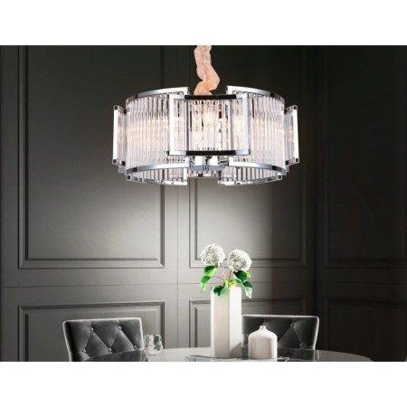 Crystal chandelier with Ambrella Light, Traditional, TR5366, E14, Color Chrome-4