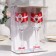 A set of wedding glasses "Prague", handmade, white-red, 6x6x20.5 cm, 2 pcs.