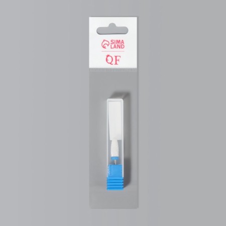 Ceramic milling cutter for “corn manicure”, average cut, 6 × 15 mm, in a plastic case, white color-5