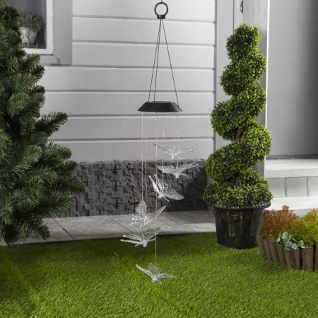 Garden lamp on the solar battery "Butterflies", 12.5 × 86 × 12.5 cm, 6 LED, glow of multi-1