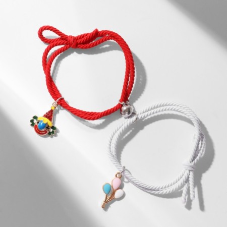 Bracelets "Demetrons" Assol, Clown and balls, white-red color-2