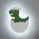 Bra "dinosaurus" LED 24W white-green 36x30 cm