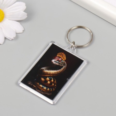 Acryl keychain "Snake with crown" 3.5x5 cm-2
