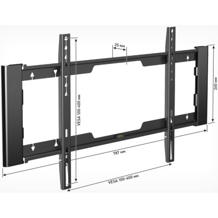 Holder LCD-F6910-B TV, up to 45 kg, 32-70 ", wall, fixed, black-2