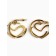 Earrings - rings with a pendant heart "for a delicate image", 3 cm