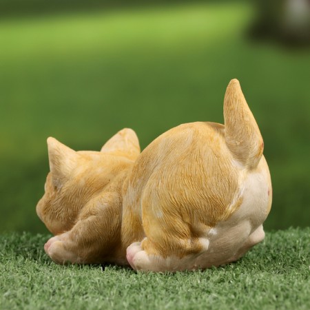 Garden figure "Kitten on the hunt" 8x15x11cm mix-5